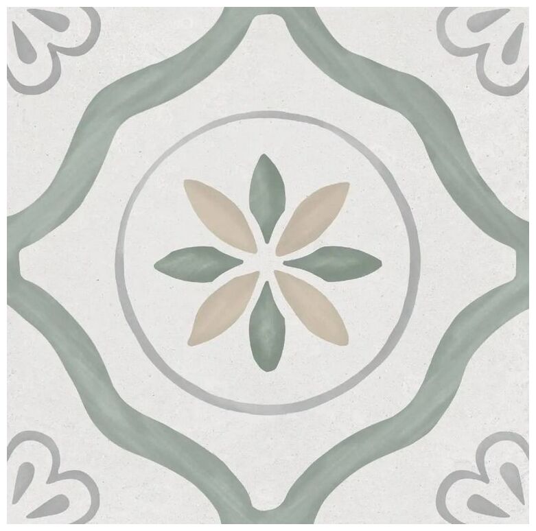 peronda sirocco green petals gres 22.3x22.3 (36157) 