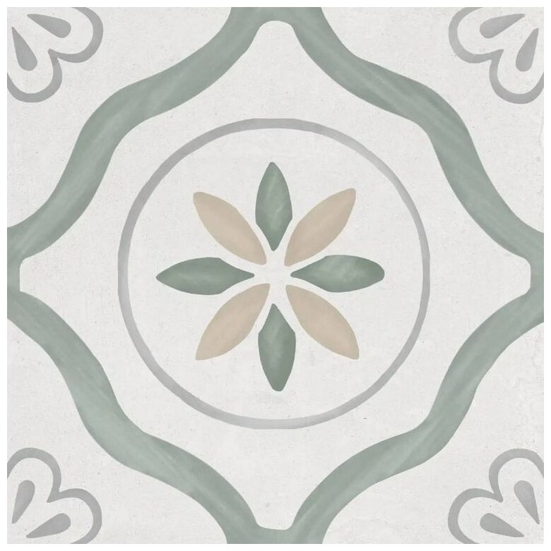 peronda sirocco green petals gres 22.3x22.3 (36157) 