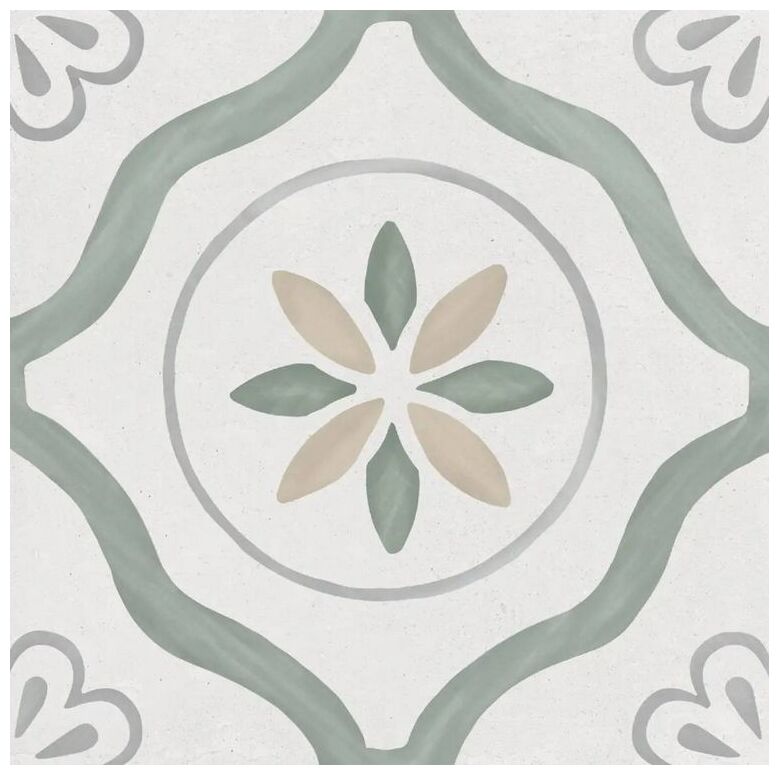 peronda sirocco green petals gres 22.3x22.3 (36157) 