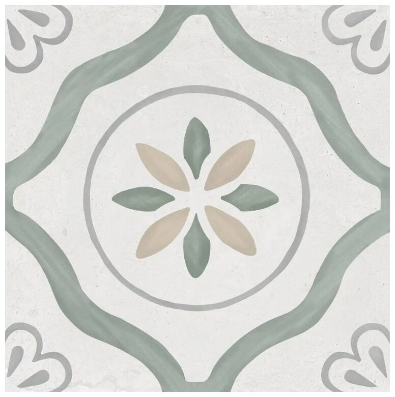 peronda sirocco green petals gres 22.3x22.3 (36157) 