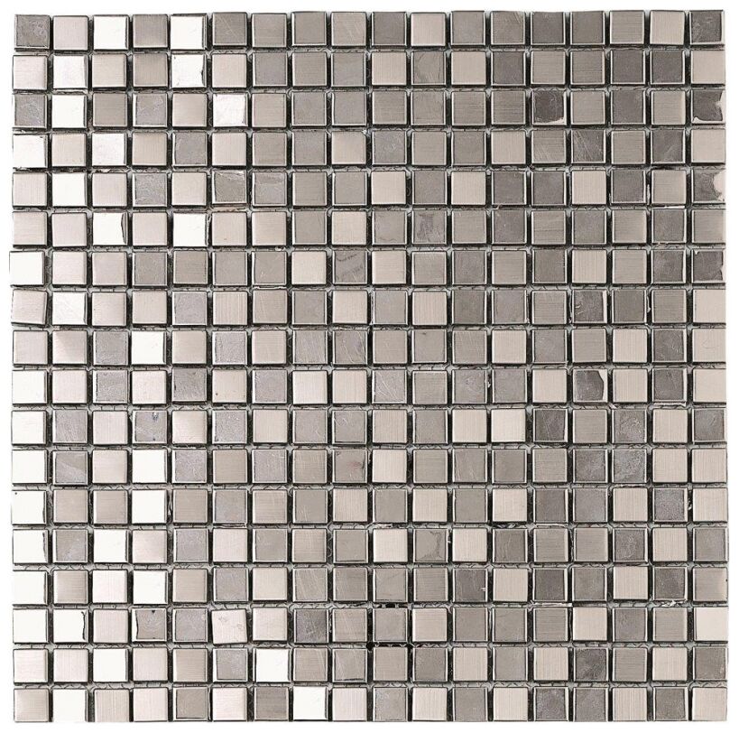 picasa metallico silver k. 1.5x1.5 mozaika metalowa 30x30 