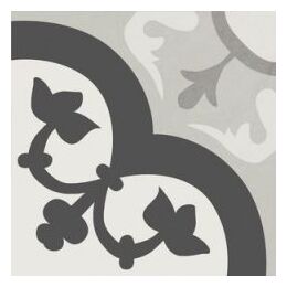 realonda hanoi grey flower decor gres 33x33 
