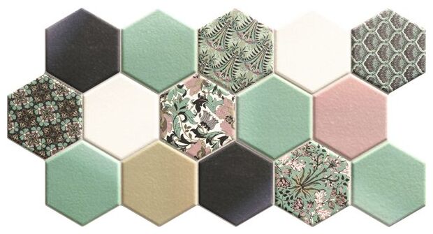 realonda hex nouveau green gres 26.5x51 