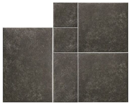 realonda modular borgogna stone black gres 6-elementowy 44x66/44x44/22x44/22x22 