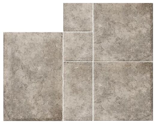realonda modular borgogna stone grey gres 6-elementowy 44x66/44x44/22x44/22x22 