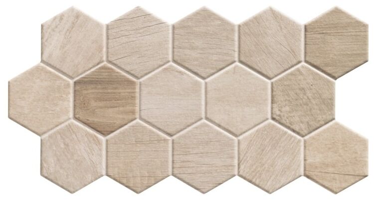 realonda sequoia camel hex gres 26.5x51 