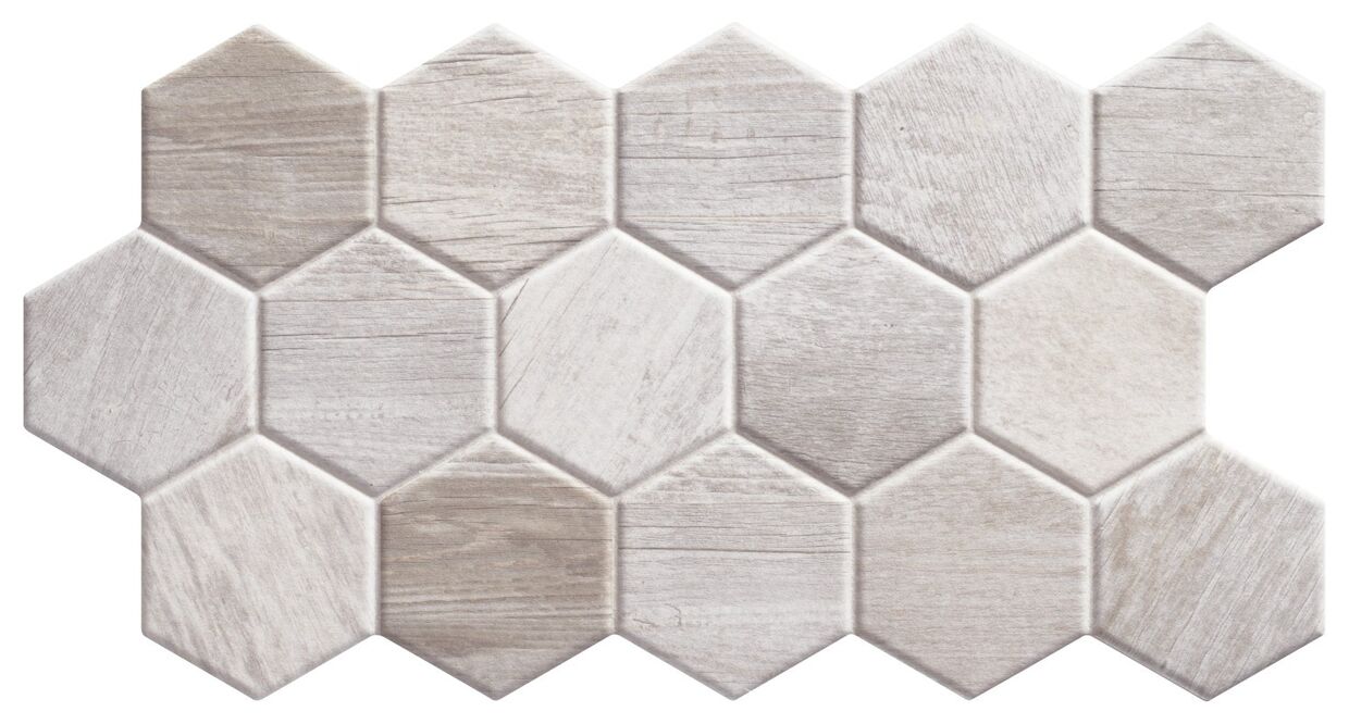 realonda sequoia white hex gres 26.5x51 