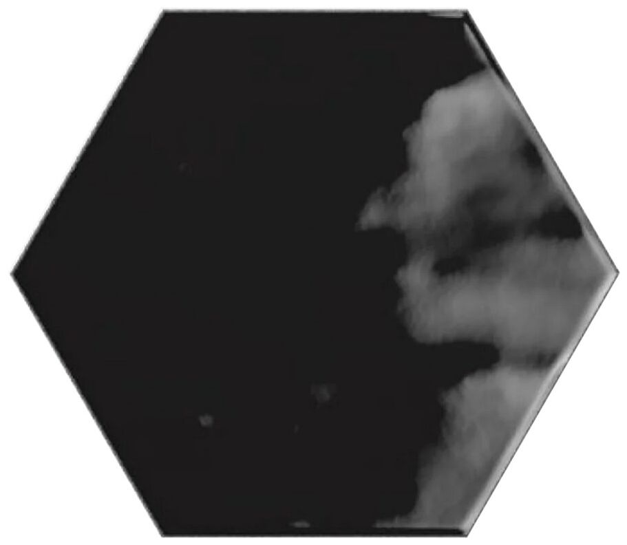 ribesalbes geometry black hex płytka ścienna 15x17.3 