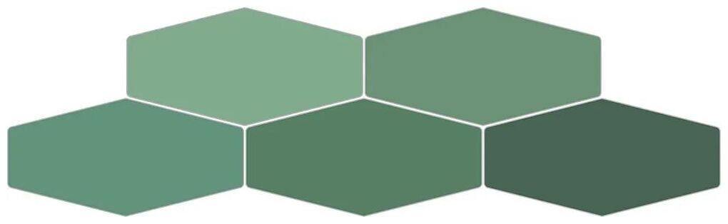 ribesalbes sailing hex emerald gloss płytka ścienna 10x20 