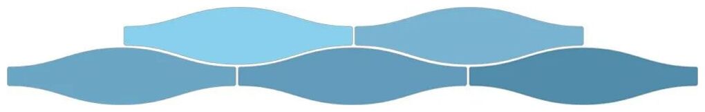 ribesalbes sailing wave blue gloss płytka ścienna 7.5x30 