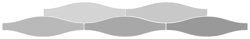 ribesalbes sailing wave light grey gloss płytka ścienna 7.5x30 
