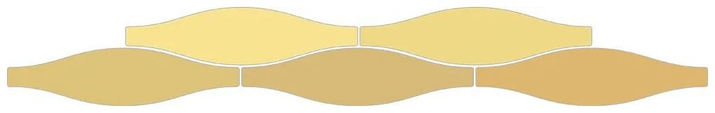 ribesalbes sailing wave mustard gloss płytka ścienna 7.5x30 