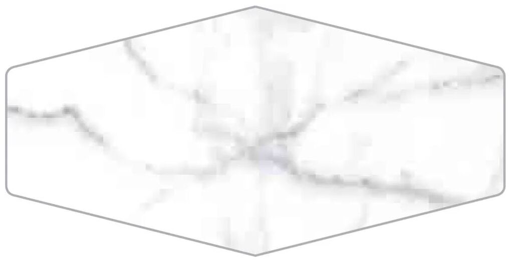 ribesalbes shaped marble hex carrara gloss płytka ścienna 10x20 