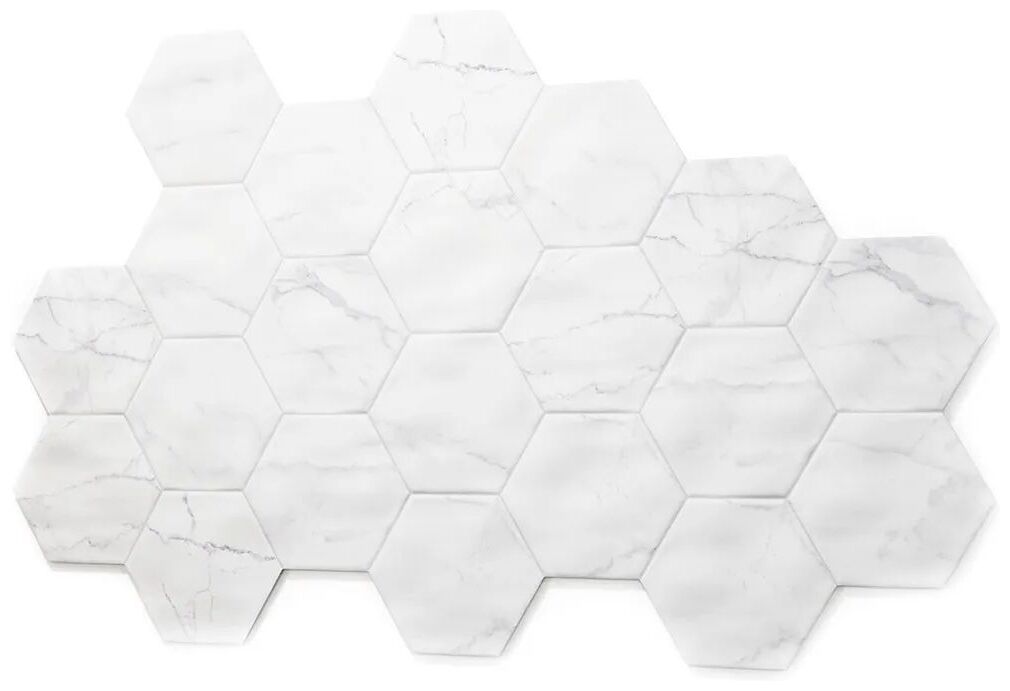 ribesalbes shaped marble hex carrara matt gres 15x17.3 