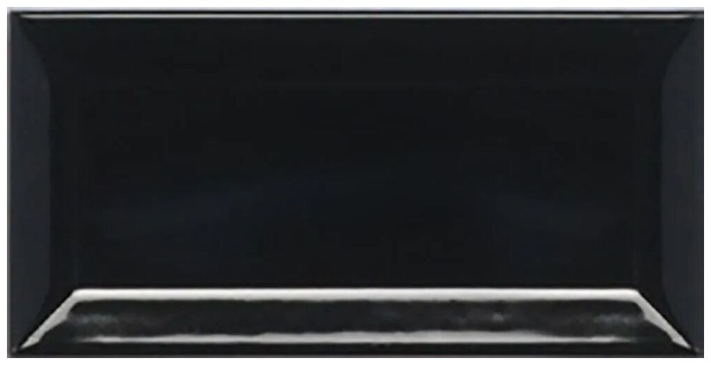 ribesalbes subway bisel negro brillo płytka ścienna 7.5x15 