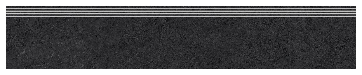 tubądzin care zimba black str stopnica rektyfikowana 29.8x159.8x0.8 
