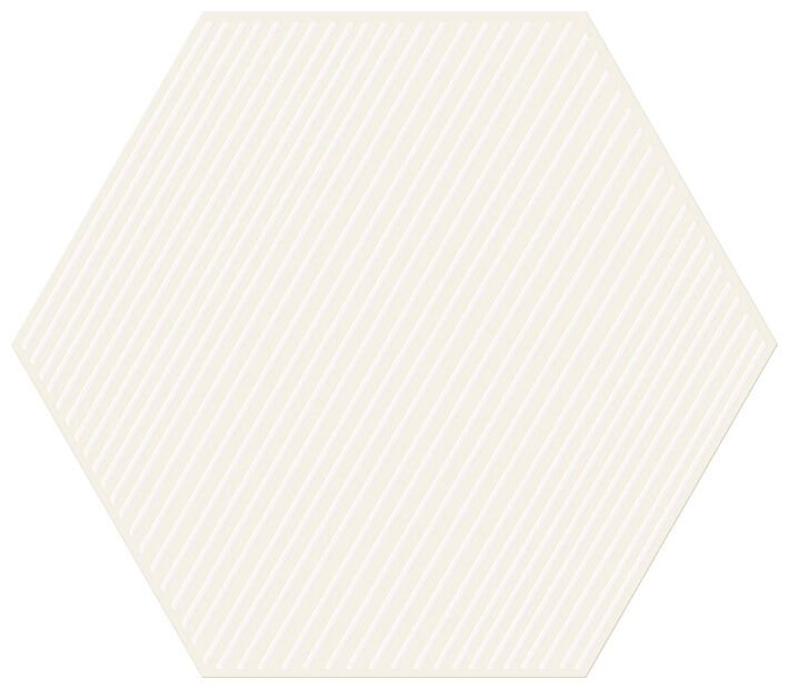 tubądzin cielo e terra bianco geometry 3 mat dekor 19.2x22.1x0.6 