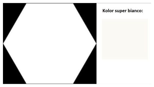 tubądzin cielo e terra super bianco geometry mat gres 19.2x22.1x0.8 