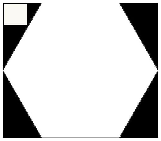 tubądzin cielo e terra super bianco geometry mat gres 19.2x22.1x0.6 