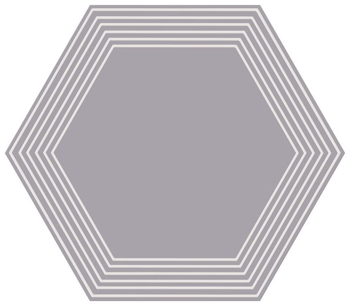 tubądzin cielo e terra violette geometry 2 mat dekor 19.2x22.1x0.6 