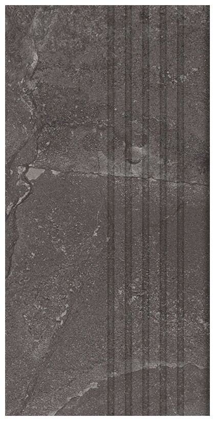 tubądzin grand cave graphite stopnica rektyfikowana 29.6x59.8 