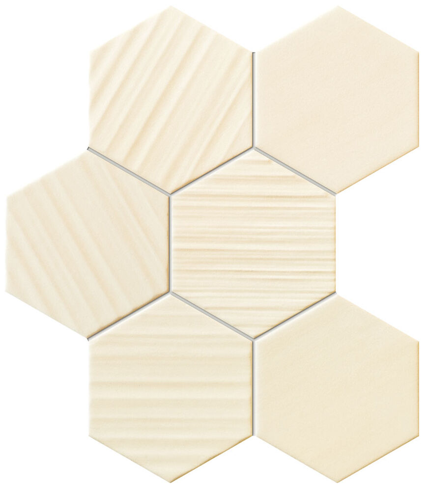tubądzin horizon hex ivory mozaika 28.9x22.1 