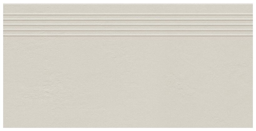 tubądzin industrio light grey stopnica mat rektyfikowana 29.6x59.8x0.8 