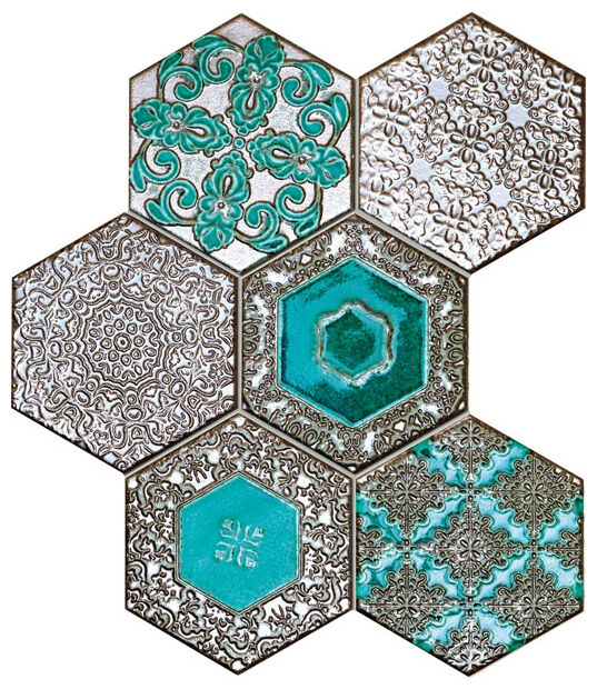 tubądzin lace absinthe mozaika 28.9x22.1 