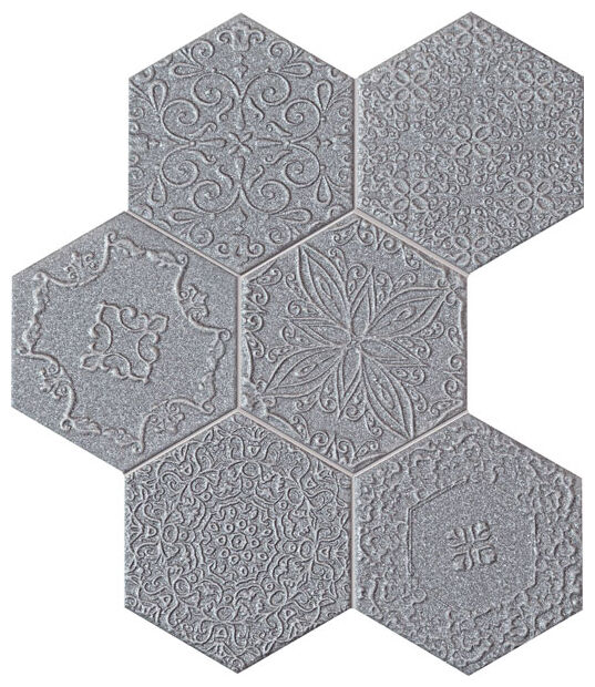 tubądzin lace graphite mozaika 28.9x22.1 