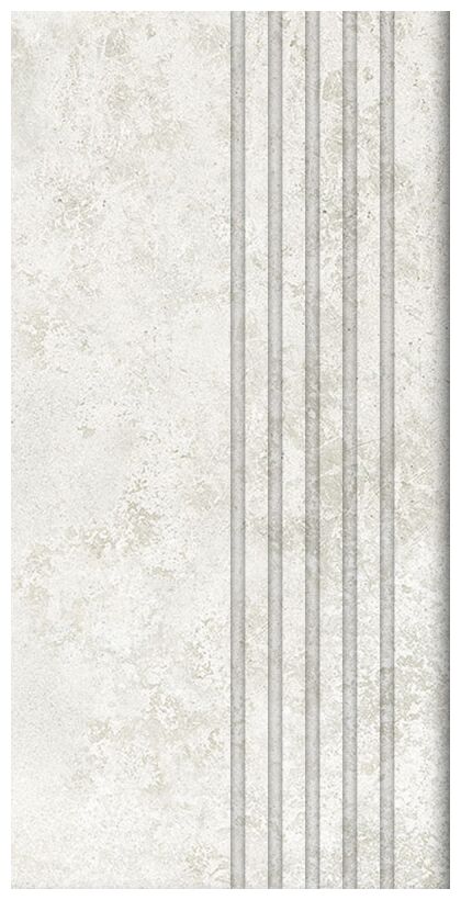 tubądzin torano white mat stopnica rektyfikowana 29.6x59.8x0.8 