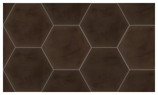 vives hexagono figuli brown gres 15x17 