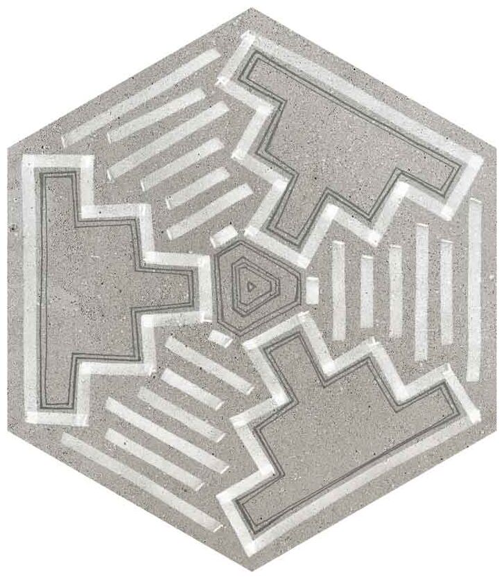 vives igneus cemento hexagono gres 23x26.6 