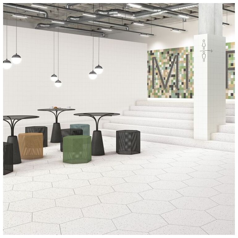 vives micra blanco hexagono gres rektyfikowany 51.9x59.9 