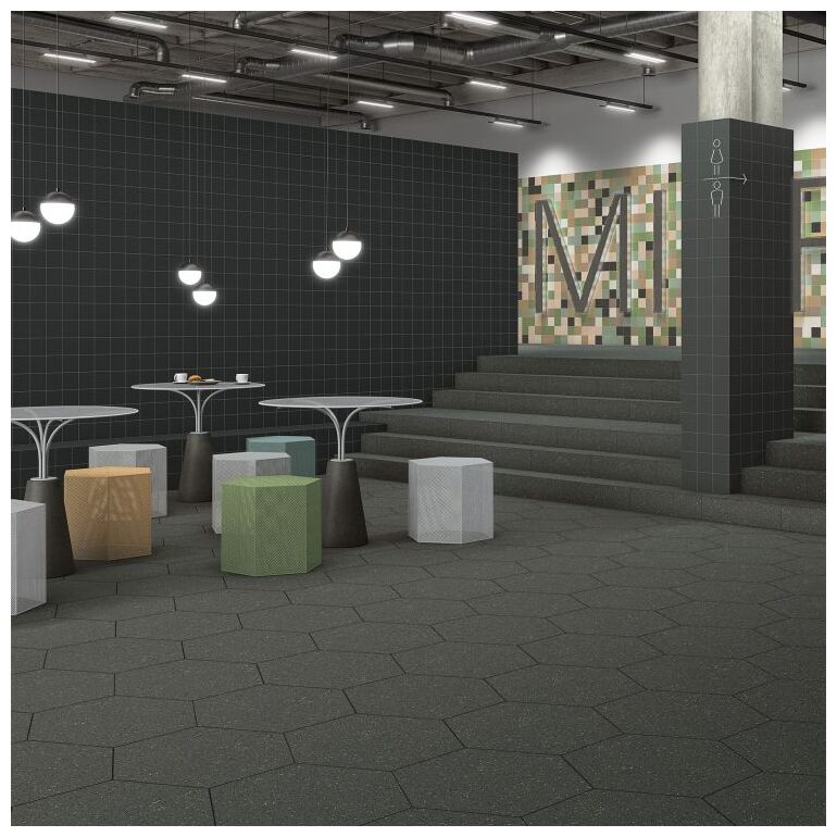 vives micra grafito hexagono gres rektyfikowany 51.9x59.9 