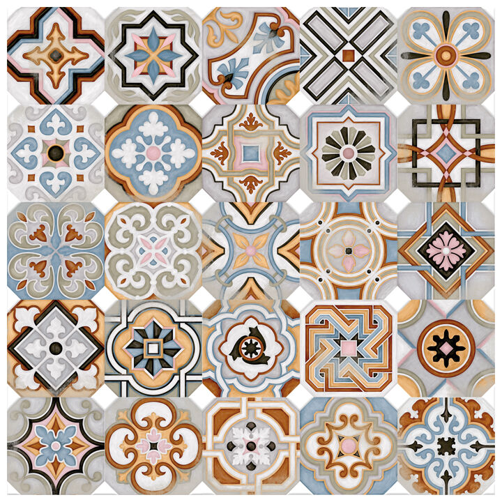 vives musichalls multicolor octogono gres 20x20 