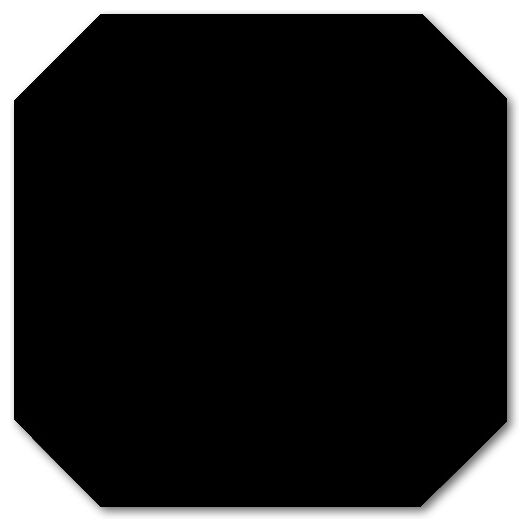 vives negro octogono płytka podłogowa 31.6x31.6 
