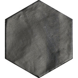 carmen ceramic art nomade black hexagon gres 13.9x16 