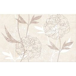 cersanit ferrata beige flower dekor 25x40 