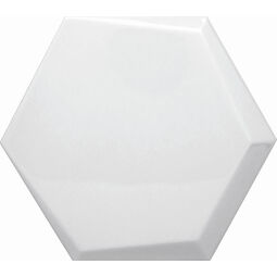 decus hexagono cuna blanco brillo płytka ścienna 15x17 