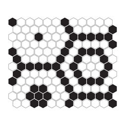 dunin mini hexagon b&w bee mozaika 26x30 