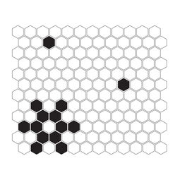 dunin mini hexagon b&w snow mozaika 26x30 