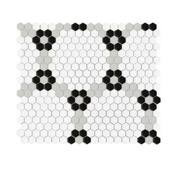 dunin mini hexagon garland black matt mozaika 40.1x34.1 