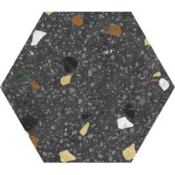 keros ceramika tritato negro hexa gres 23x27 