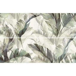 opoczno forli leaves green satin dekor 58x89 