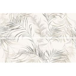 opoczno softy leaves white satin dekor 58x89 