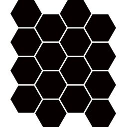 paradyż nero hexagon uniwersalna mozaika gres 22x25.5 