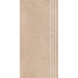 paradyż silkdust beige stopnica prosta nacinana mat 29.8x59.8 