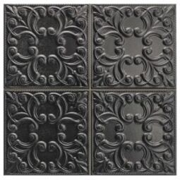 realonda tin tile black płytka ścienna 44x44 