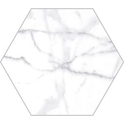 ribesalbes shaped marble hex carrara matt gres 15x17.3 