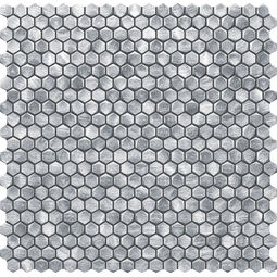 tubądzin drops metal silver hex mozaika 30x30.2 